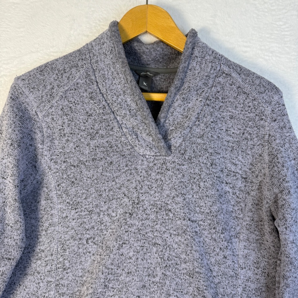 Eddie Bauer Women V Neck Pullover Fleece Sweatshirt Purple Lavender Size L - Picture 3 of 11